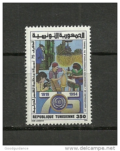 1994-Tunisia/ 75th Anniversary Of The International Labour Organization - ILO/1 Stamp Complete Set,MNH** - OIT