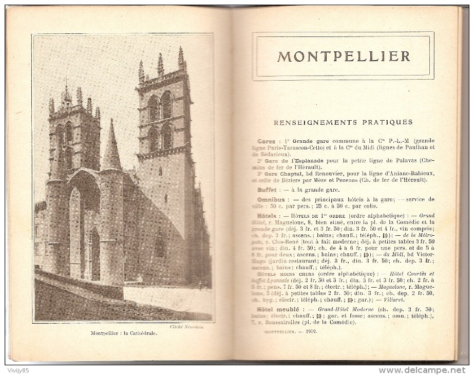 34 - MONTPELLIER-CETTE -BEZIERS - Guide Joanne De 156 Pages Très Bien Illustré - Collections
