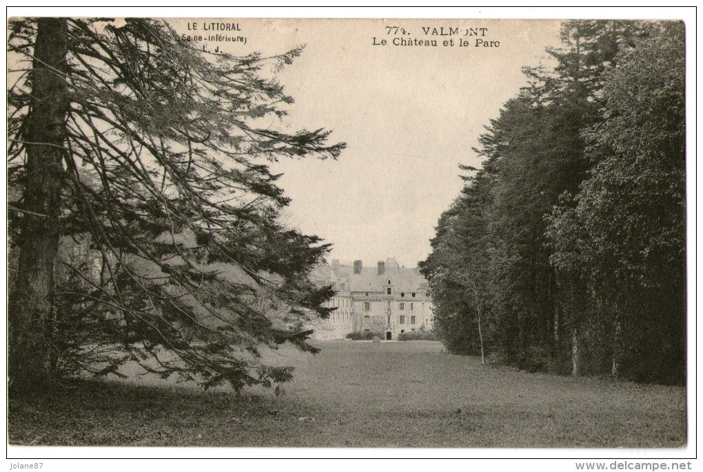 CPA   76   VALMONT          1913         LE CHATEAU ET LE PARC - Valmont