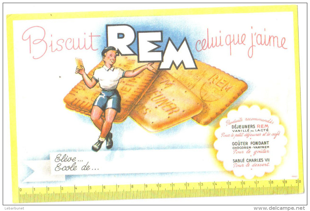 Buvard Ancien "Biscuit " Biscuit Rem - G