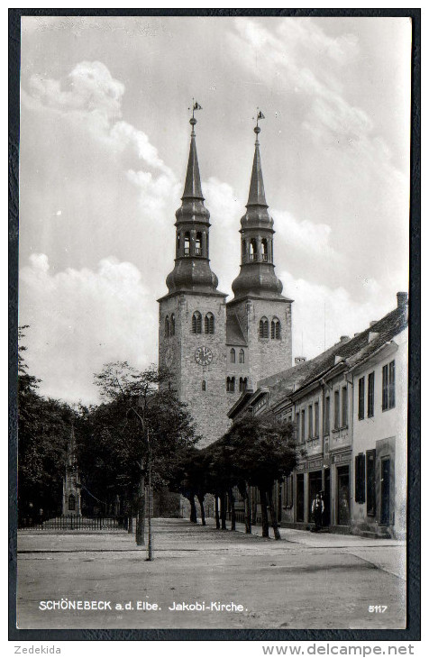0367 Alte Foto Ansichtskarte Schönebeck A.d. Elbe Jakobi Kirche  N. Gel. - Schönebeck (Elbe)