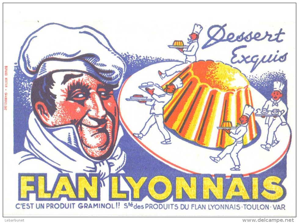 Buvard Ancien " Flan Lyonnais " - F