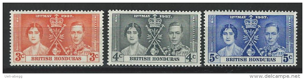 Brit. Honduras SG 147-49, Mi 109-11 * - British Honduras (...-1970)
