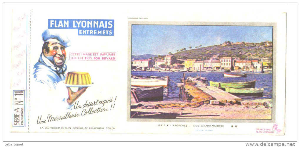 Buvard Ancien " Flan Lyonnais "Provence :le Port De Saint Mandrier - F