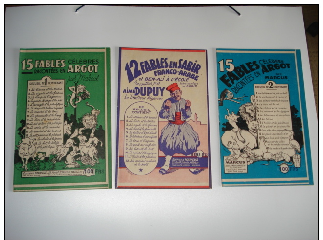 Les Fables De La Fontaine , Racontee Par Marcus , Lot De 3 Livret ,,voir Scans - Collections