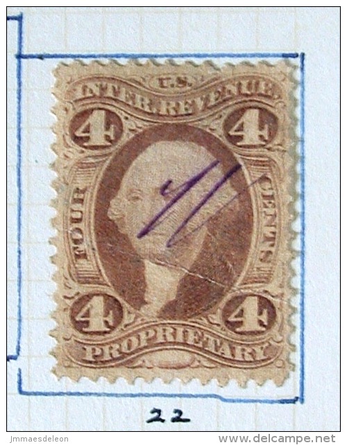 USA 1862 Revenue Stamps (Fiscal) - R22 - Steuermarken