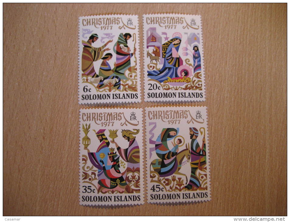 BRITISH SOLOMON ISLANDS Yvert 336/9 ** Unhinged Cat 2010: 3.50 Eur Christmas Magic Kings Religion British Colonies GB UK - Salomonseilanden (...-1978)