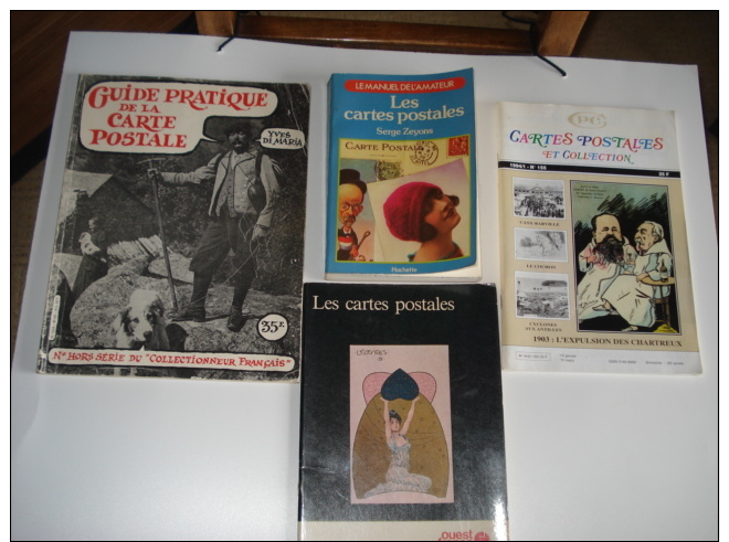 Lot De 4 Livres Sur Le Theme De La Carte Postale , Voir Les Scans - Livres & Catalogues