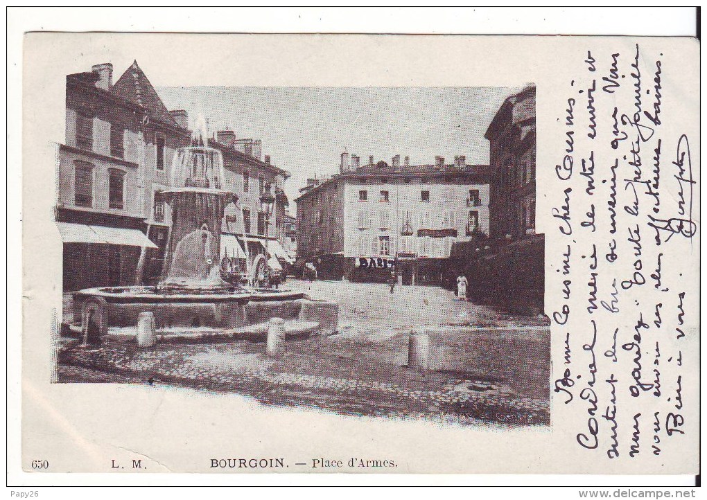 Cpa   Bourgoin Place D'arme - Bourgoin