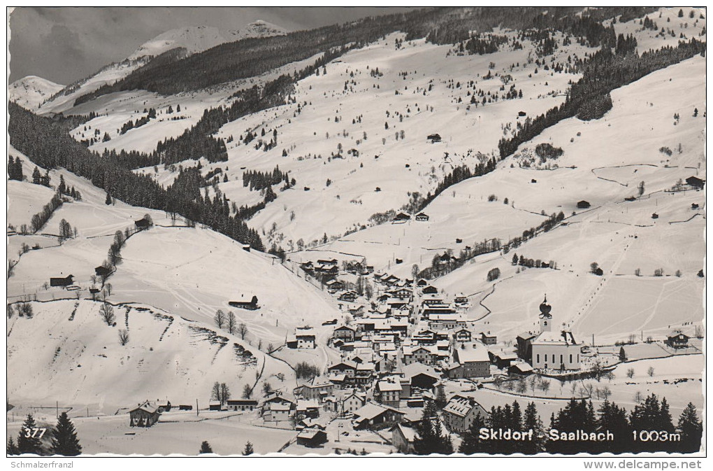 AK Saalbach Hinterglemm Skidorf Winter Pinzgau Land Salzburg Bei Zell See Saalfelden Maishofen Mühlbach St. Johann - Saalbach