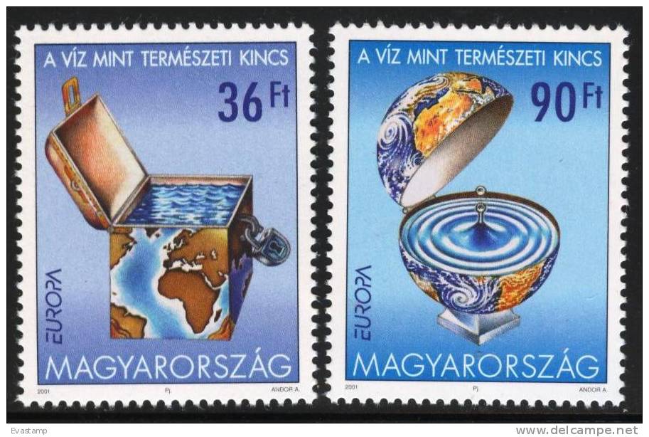 HUNGARY - 2001. EUROPA / Water As Natural Resource MNH!! Mi 4674-4675. - Nuovi