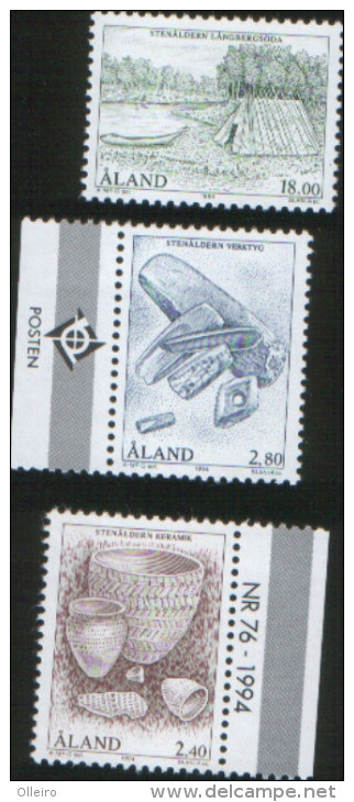 Aland 1994 Archeologia 3v Complete Set ** MNH - Aland