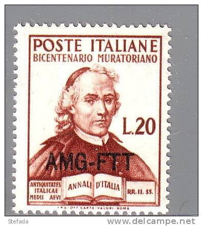 TRIESTE A   1950   BICENTENARIO MURATORI  CAT SASS. N°78  FRANCOBOLLO NUOVO  MNH** - Neufs