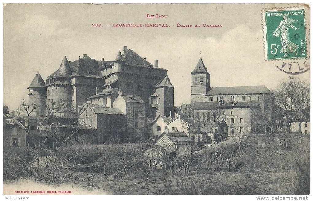MIDI PYRENEES - 46 - LOT - LACAPELLE - MARIVAL - Eglise Et Château - Lacapelle Marival