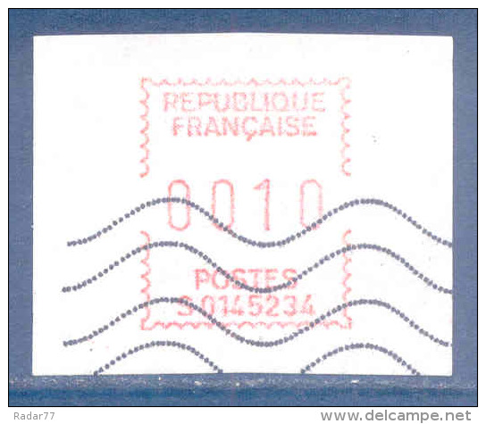 N°92A - ATM - Timbre De Distributeur FRAMA/SATAS 0010 De L'appareil S01 45234 D'Orléans Oblitéré - 1969 Montgeron – Wit Papier – Frama/Satas