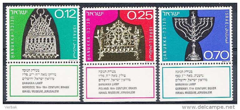 ISRAEL Mi.569-571 Chanukkafest 1972 MNH / POSTFRIS / NEUF SANS CHARNIERE - Ongebruikt (met Tabs)