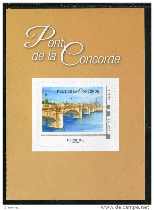 Feuillet** Autocollant Ou Adhésif  De 2015 "Ponts De Paris : Pont De La Concorde - Monde 20 G" - Autres & Non Classés