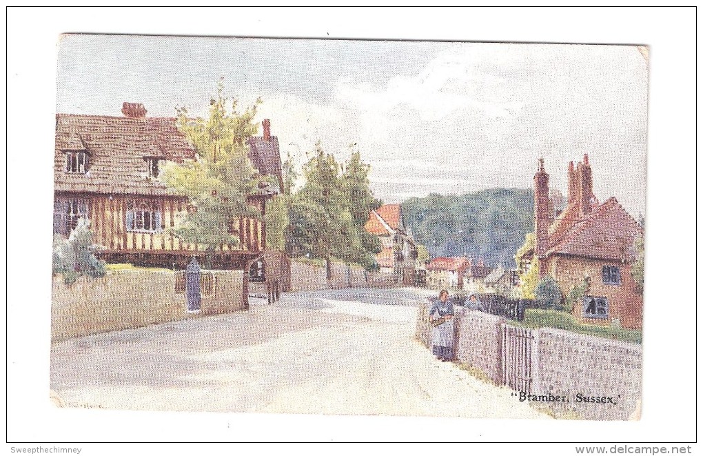 Bramber Sussex OLD ART TYPE COLOUR POSTCARD SUSSEX  By W E CROXFORD - Otros & Sin Clasificación