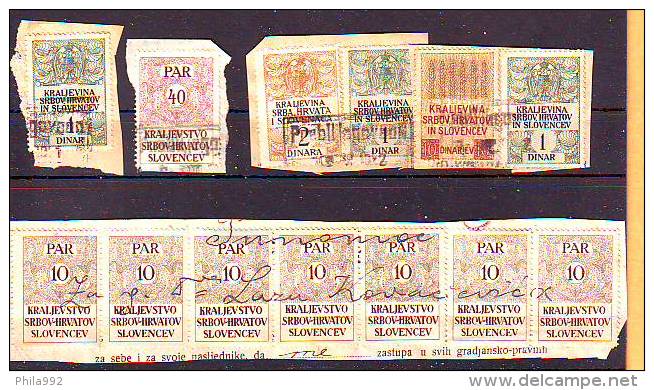 Yugoslavia Revenue Stamps On Paper Clips Lot 2 - Other & Unclassified