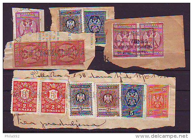 Yugoslavia Revenue Stamps On Paper Clips Lot 4 - Autres & Non Classés