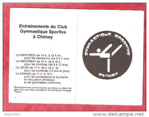 1983 - GYMNASTIQUE SPORTIVE CHIMAY - Petit Format : 1981-90