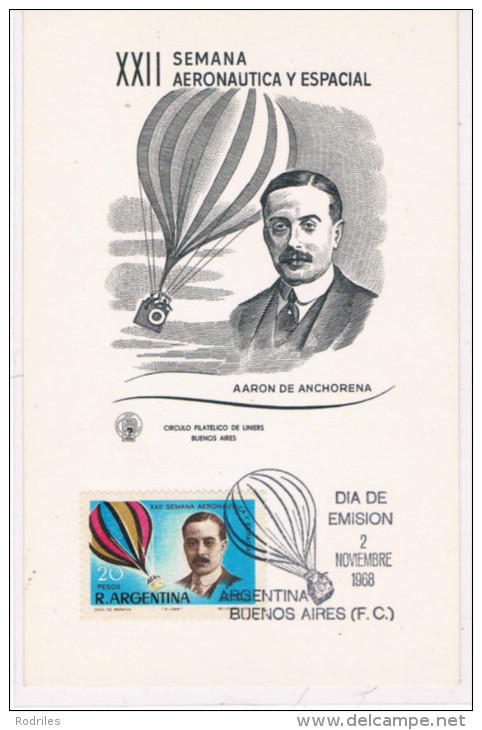 Argentina Postal Con Matasello De Globo. - Luftpost