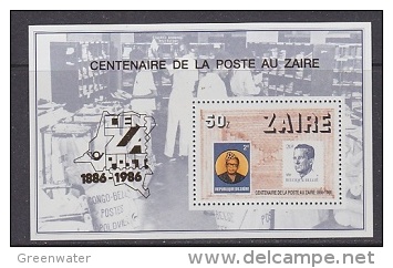 Zaire 1986 Cenzapost M/s ** Mnh (21606) - Ongebruikt