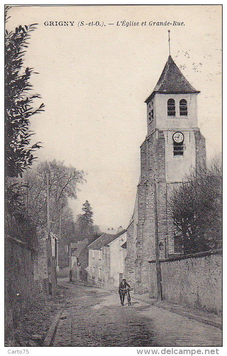 Grigny 91 - Eglise Et Grande Rue - Edition Cosson Paris - Grigny