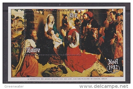 Zaire 1982 Christmas / Painting Hugo Van Der Goes M/s ** Mnh (21614) - Ongebruikt