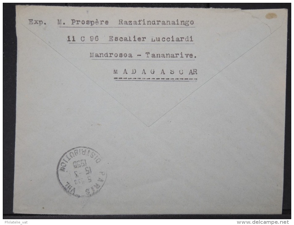 FRANCE-MADAGASCAR- Enveloppe En Recommandée De Tananrive Pour Paris En 1958     A Voir   P4455 - Lettres & Documents