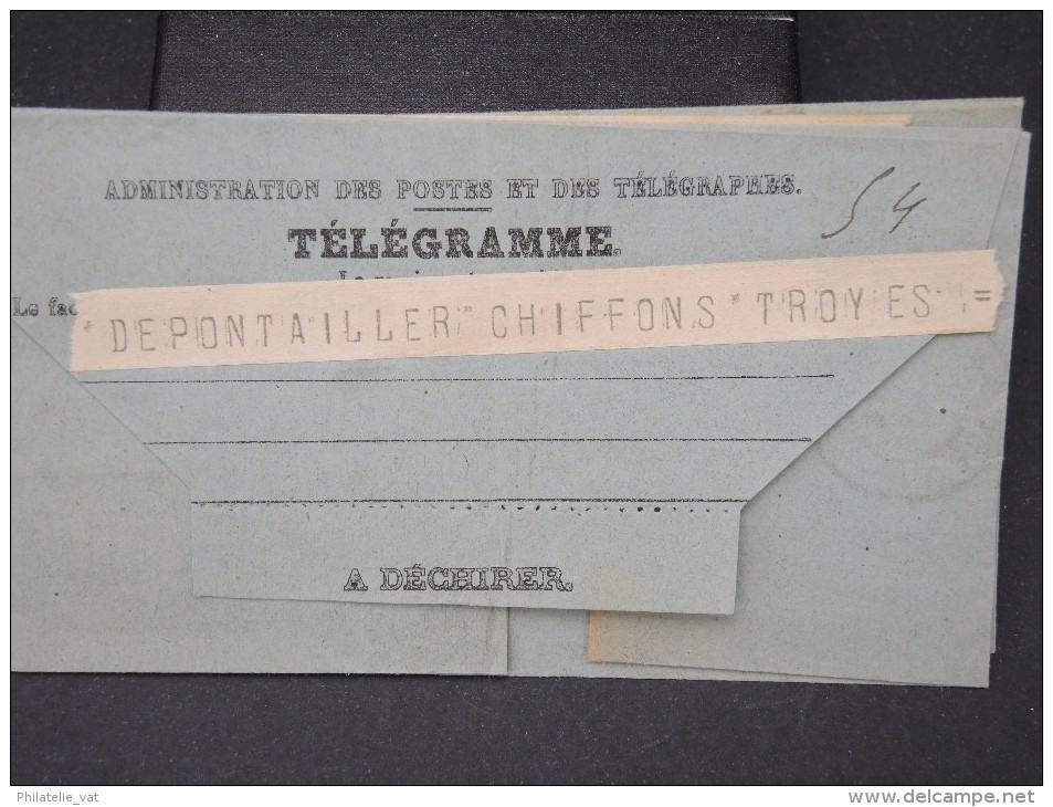 FRANCE- Télegramme De Troyes En 1907 A Voir   P4459 - Telegrafi E Telefoni