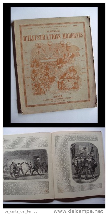 Almanach: D´Illistrations Modernes. 1862. Paris - Pagnerre, Libraire-Editeur - Altri & Non Classificati