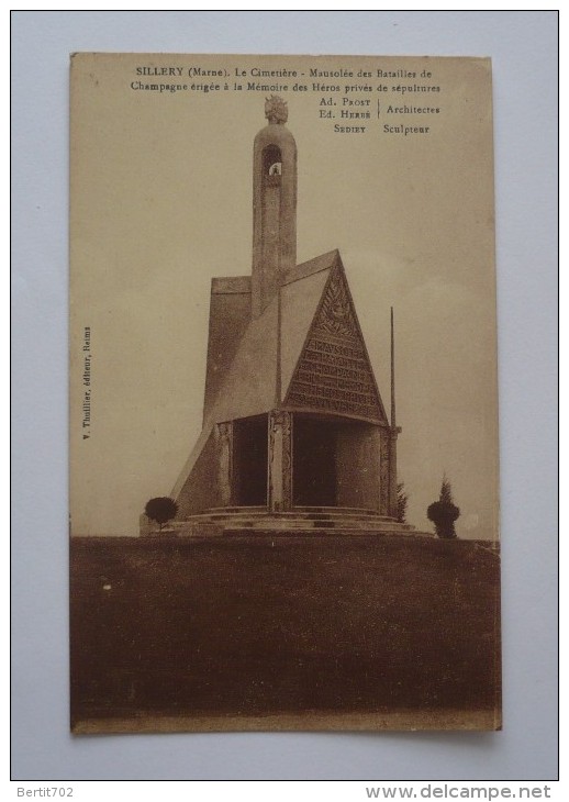 51- SILLERY- Le Cimetière - Mausolée Des Batailles De Champagne - Sillery