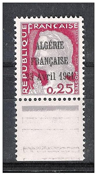 Marianne De Decaris , Surcharge  \" ALGERIE Fse 13 AVRIL  1961\" - 1960 Marianna Di Decaris