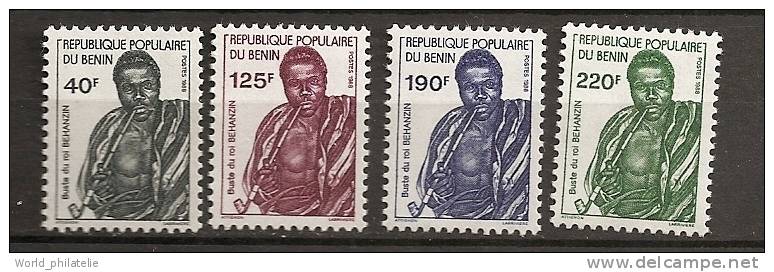 Benin 1988 N° 665 / 8 ** Courant, Buste, Roi Behanzin - Benin – Dahomey (1960-...)