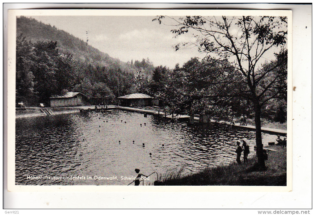 6145 LINDENFELS, Schwimmbad, 1957 - Heppenheim