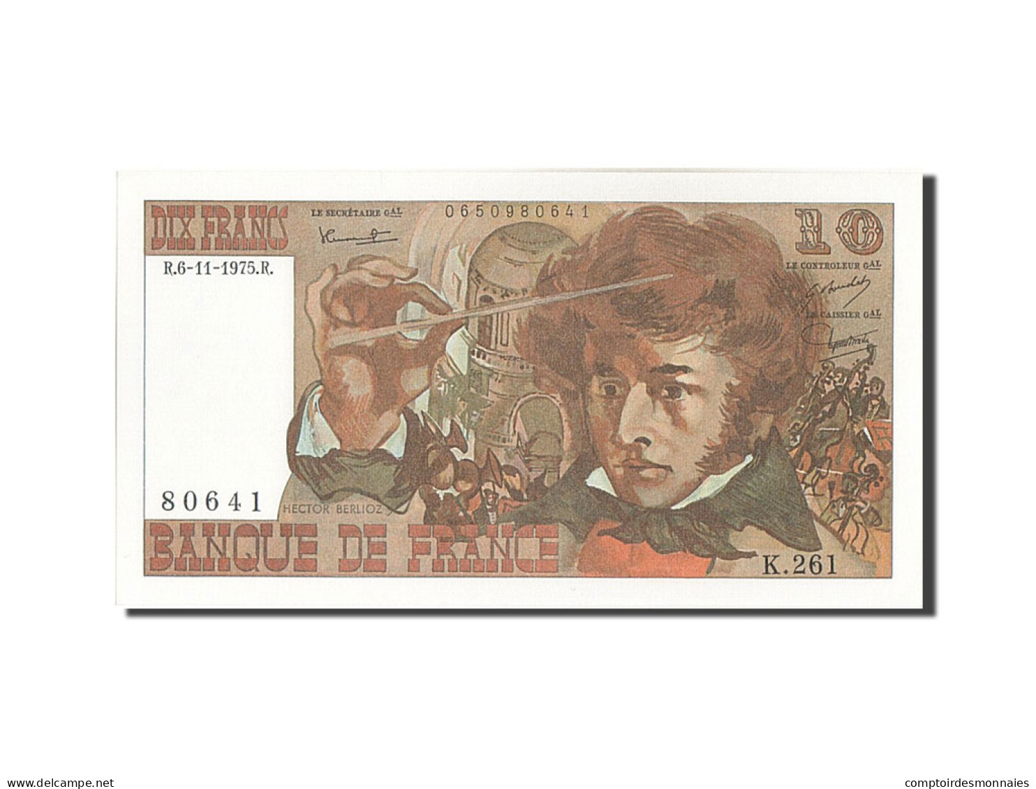 Billet, France, 10 Francs, 10 F 1972-1978 ''Berlioz'', 1975, 1975-11-06, NEUF - 10 F 1972-1978 ''Berlioz''