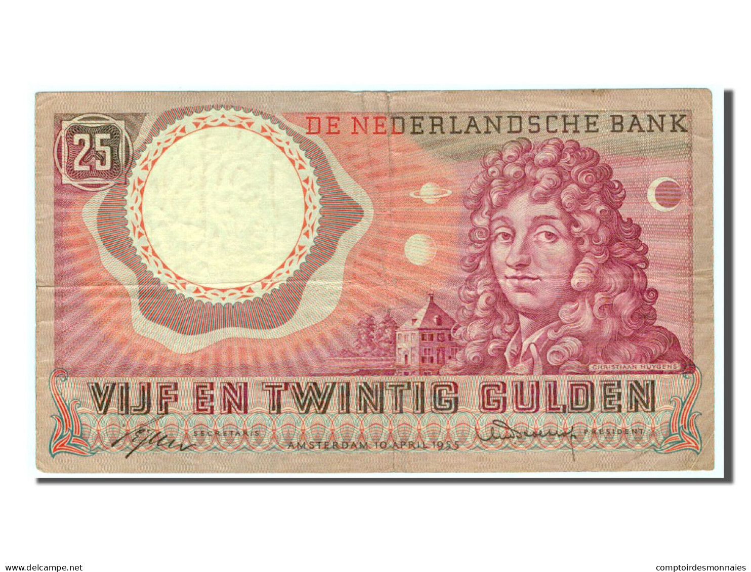 Billet, Pays-Bas, 25 Gulden, 1955, TTB - 25 Gulden