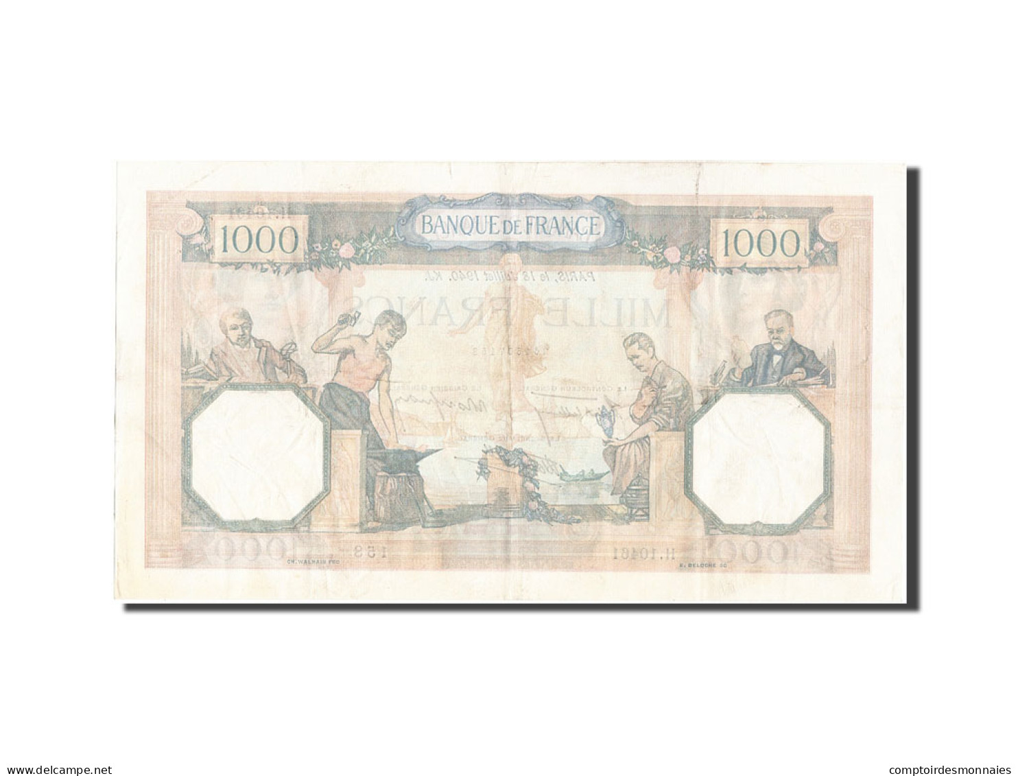 Billet, France, 1000 Francs, 1 000 F 1927-1940 ''Cérès Et Mercure'', 1940 - 1 000 F 1927-1940 ''Cérès Et Mercure''