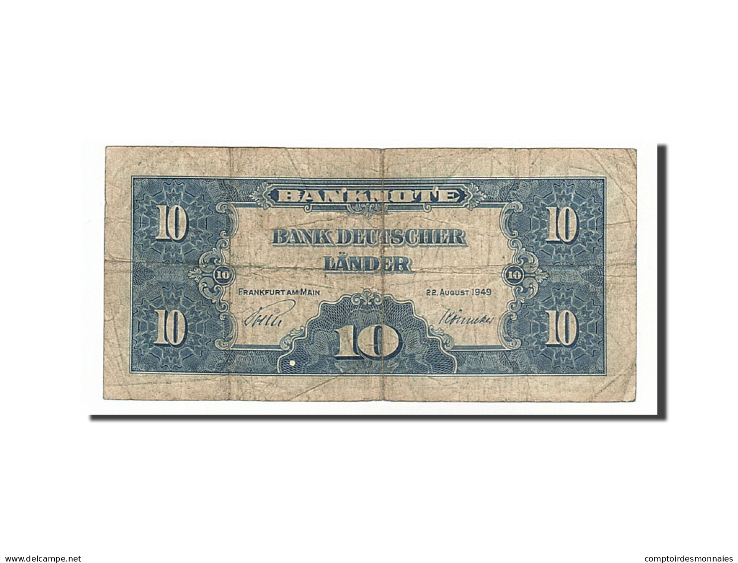 Billet, République Fédérale Allemande, 10 Deutsche Mark, 1949, 1949-08-22, B+ - 10 Deutsche Mark