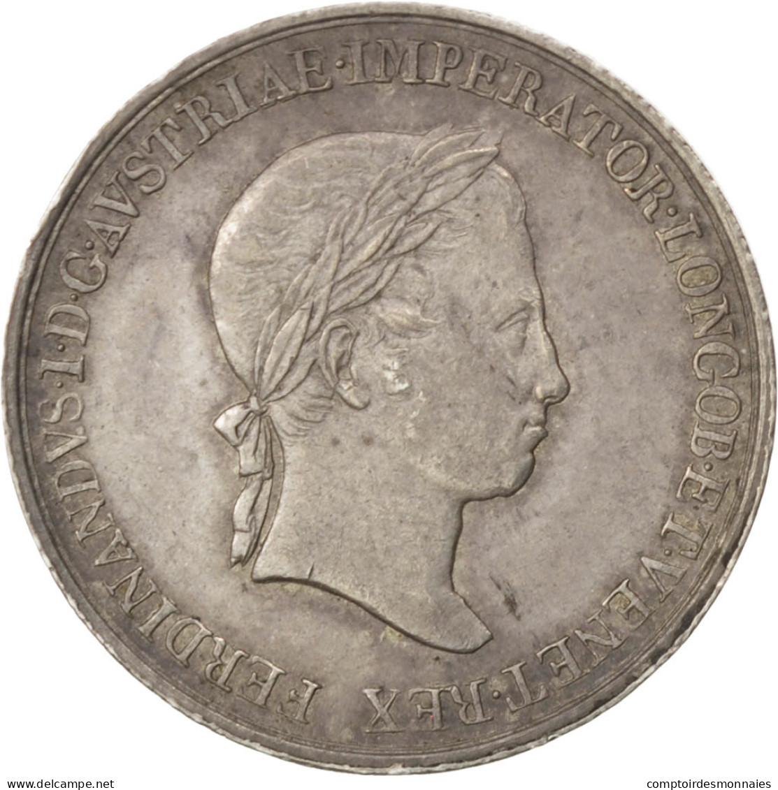 Monnaie, Italie, 1/2 Lira, 1838, SUP, Argent - Lombardie-Vénétie