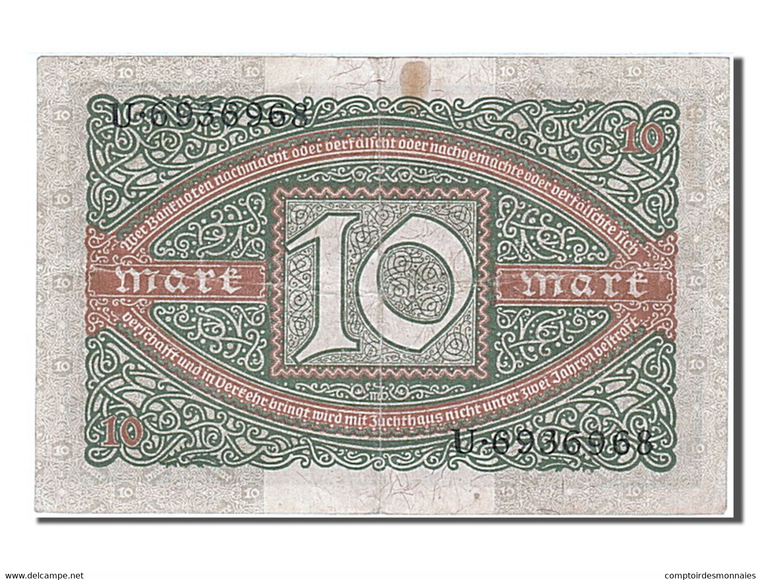 Billet, Allemagne, 10 Mark, 1920, TTB - 10 Mark