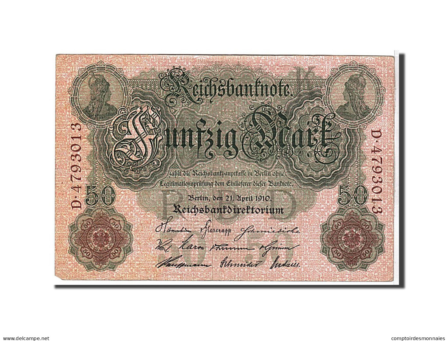 Billet, Allemagne, 50 Mark, 1910, KM:41, TTB - 50 Mark