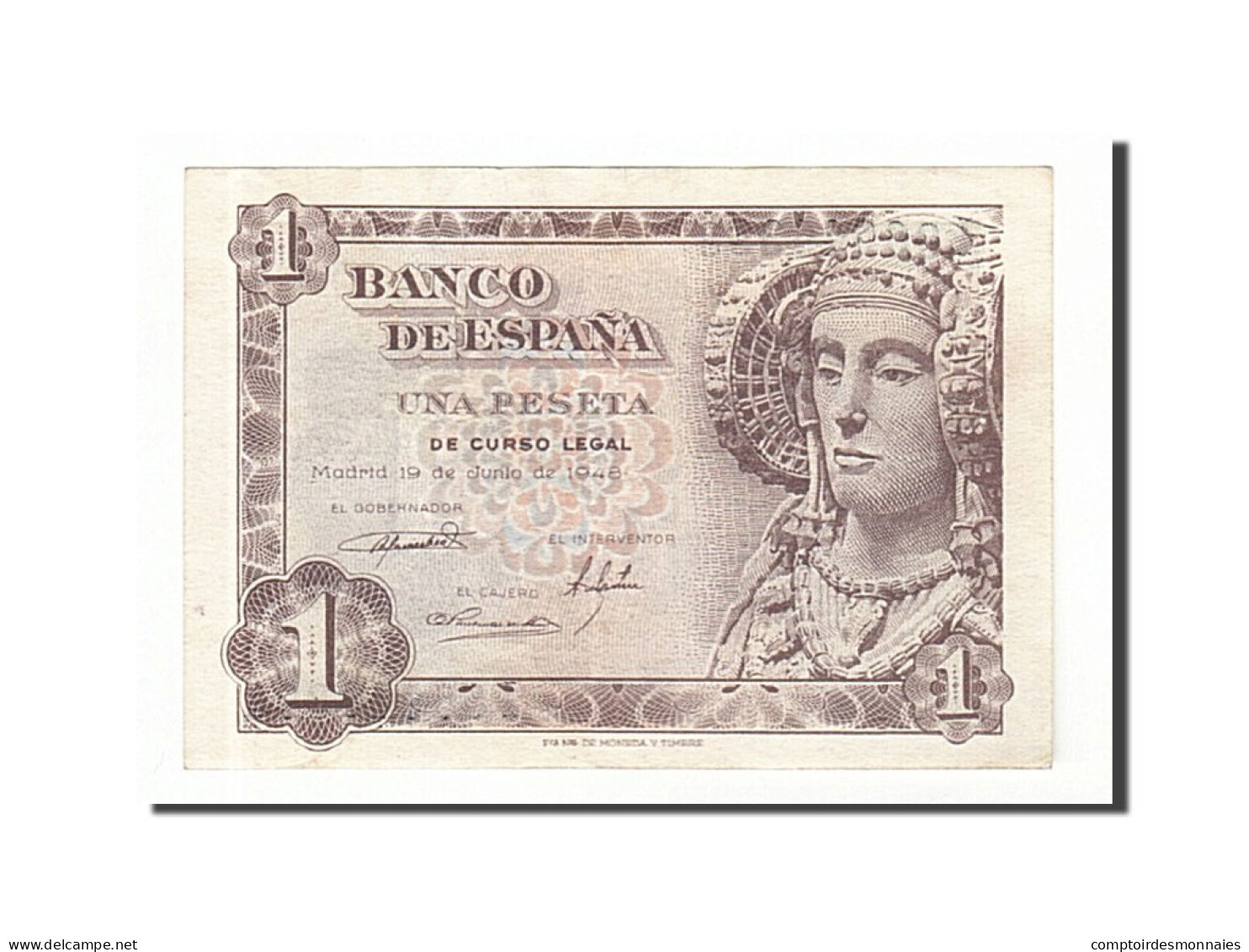 Billet, Espagne, 1 Peseta, 1948, 1948-06-19, SUP - 1-2 Pesetas