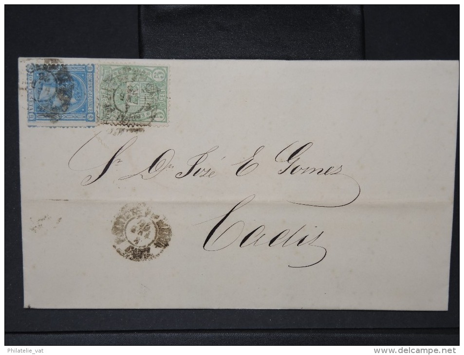 ESPAGNE - Lettre 1874 Avec Timbre - Impôts De Guerre - Détaillons Collection - A Voir - Lot N° 6162 - Briefe U. Dokumente