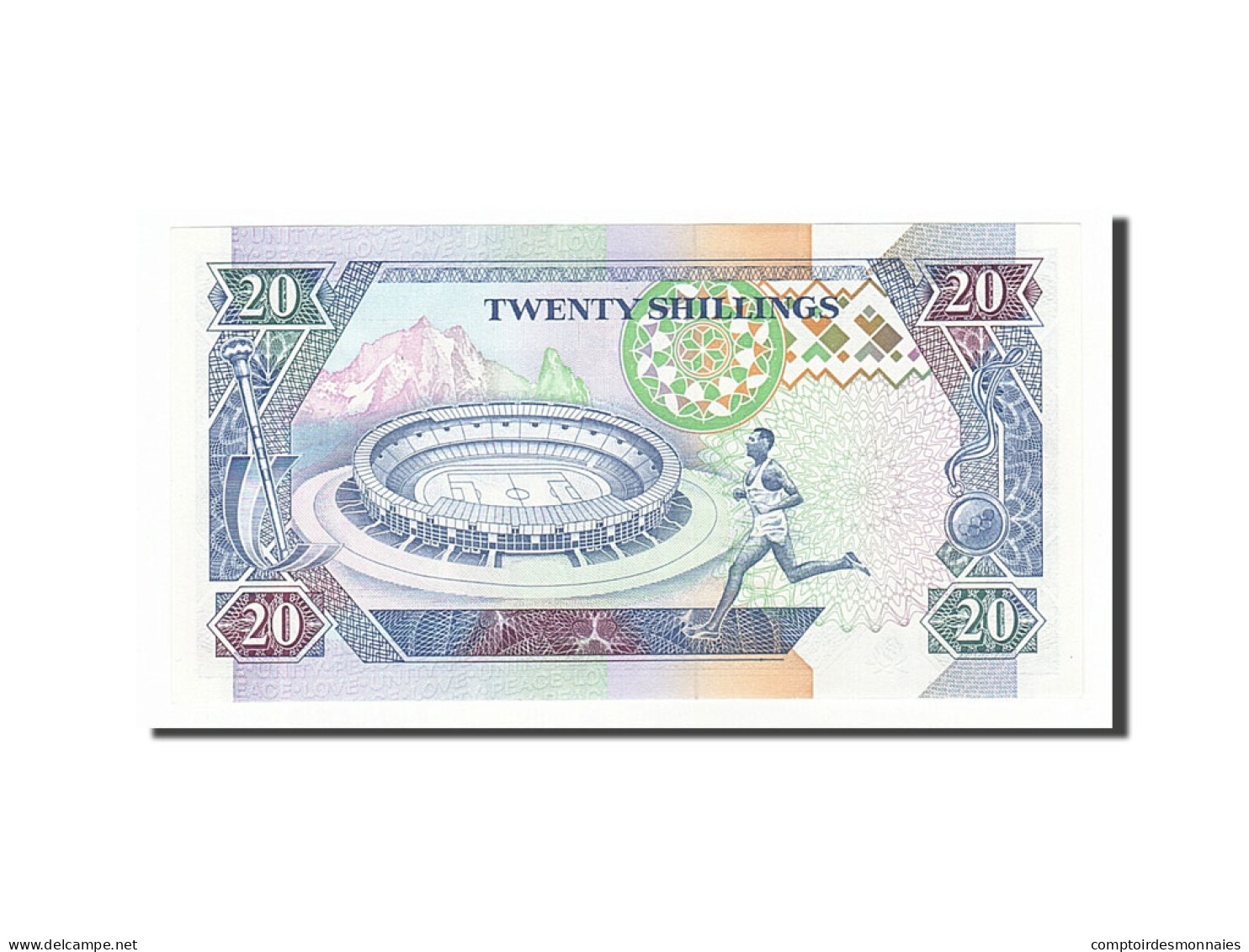 Billet, Kenya, 20 Shillings, 1993, 1993-09-14, NEUF - Kenia