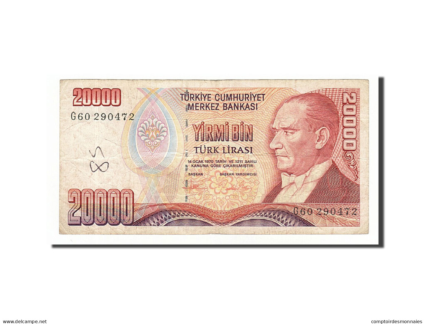 Billet, Turquie, 20,000 Lira, 1995, TB - Türkei