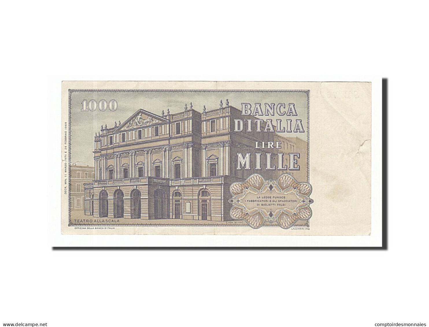 Billet, Italie, 1000 Lire, 1971, 1971-03-11, TTB - 1000 Lire