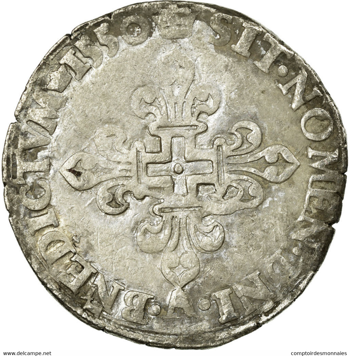 Monnaie, France, Gros De Nesle, 1550, Paris, TB+, Argent, Sombart:4456. - 1547-1559 Heinrich II.