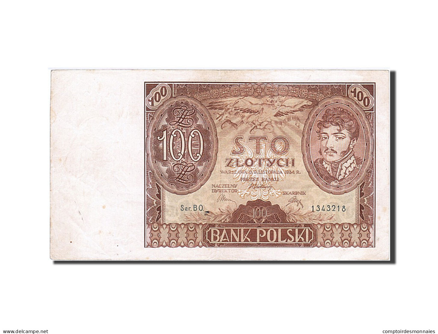 Billet, Pologne, 100 Zlotych, 1934, 1934-09-09, TTB - Polonia